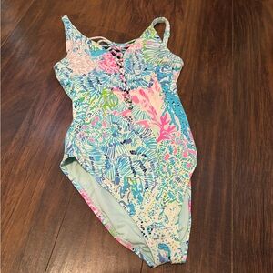 Lilly Pulitzer Isle Lattice One-Piece Swimsuit Size 6